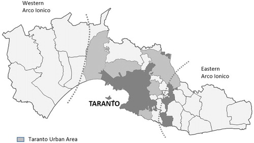 Figure 3. Area Vasta Tarantina.