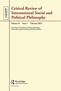 Cover image for Critical Review of International Social and Political Philosophy, Volume 24, Issue 1, 2021
