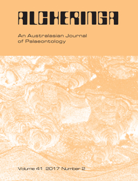 Cover image for Alcheringa: An Australasian Journal of Palaeontology, Volume 41, Issue 2, 2017