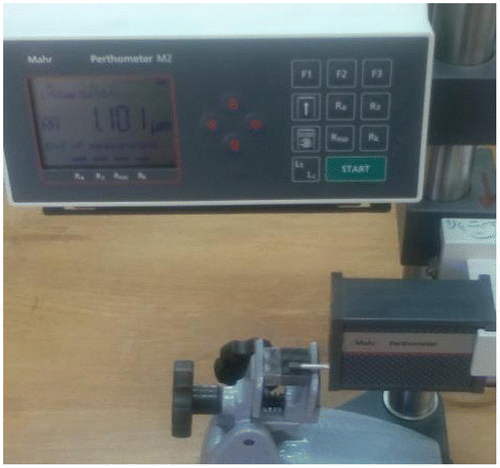 Figure 4. The tool used for the surface roughness measurement.