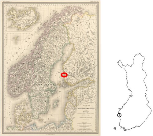 Figure 2. Map of the North (from Dufour and Dyonnet, 1863), Kungliga Biblioteket Stockholm.