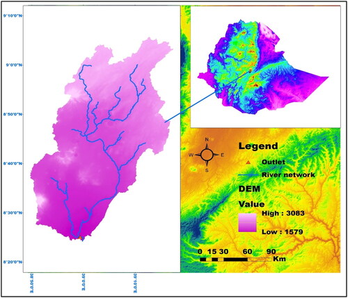 Figure 1. Location of the study watershed.