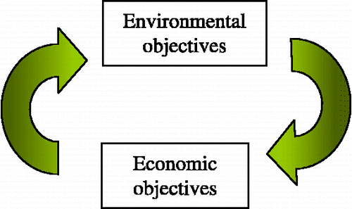 Figure 1 Relationship between environmental and economic objectives.