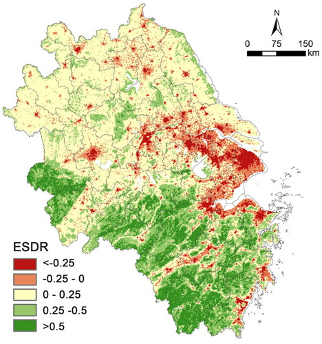 Figure 10. Supply and demand pattern in the Yangtze River Delta region in 2020.