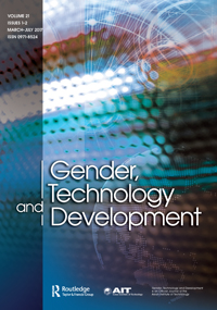 Cover image for Gender, Technology and Development, Volume 21, Issue 1-2, 2017