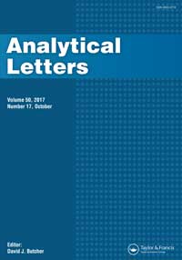 Cover image for Analytical Letters, Volume 50, Issue 17, 2017