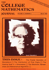 Cover image for The College Mathematics Journal, Volume 15, Issue 2, 1984