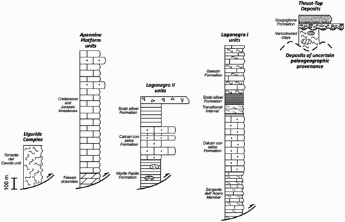 Figure 3. Stratigraphic sections from the study area.