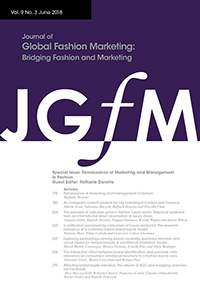 Cover image for Journal of Global Fashion Marketing, Volume 9, Issue 3, 2018