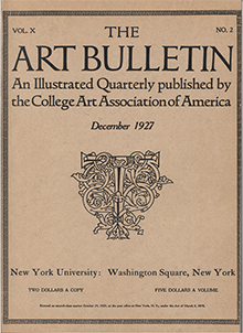 Cover image for The Art Bulletin, Volume 10, Issue 2, 1927