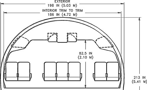 Figure 3. Boeing 767 cross-section (The Boeing Company, Citation2005).