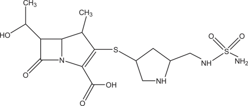 Figure 1 Chemical structure of doripenem.