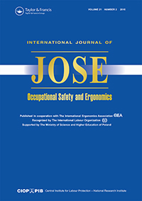 Cover image for International Journal of Occupational Safety and Ergonomics, Volume 21, Issue 2, 2015