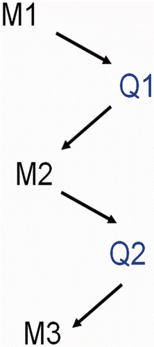 Figure 1. A diagram showing the sequence of the three mapping and two questioning segments of the 5-phase method.
