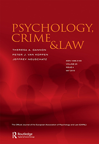 Cover image for Psychology, Crime & Law, Volume 25, Issue 4, 2019