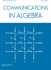 Cover image for Communications in Algebra, Volume 48, Issue 7, 2020