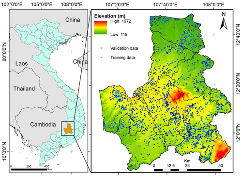 Figure 1. Study area (in Dak Nong province, Vietnam).