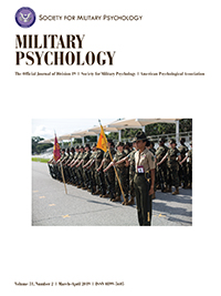 Cover image for Military Psychology, Volume 31, Issue 2, 2019