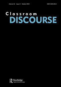 Cover image for Classroom Discourse, Volume 13, Issue 3, 2022