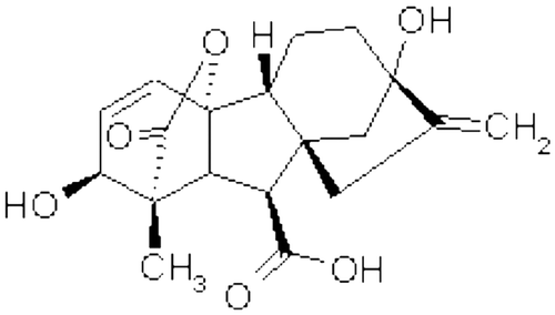 Figure 1. Structure of gibberellic acid (GA3)
