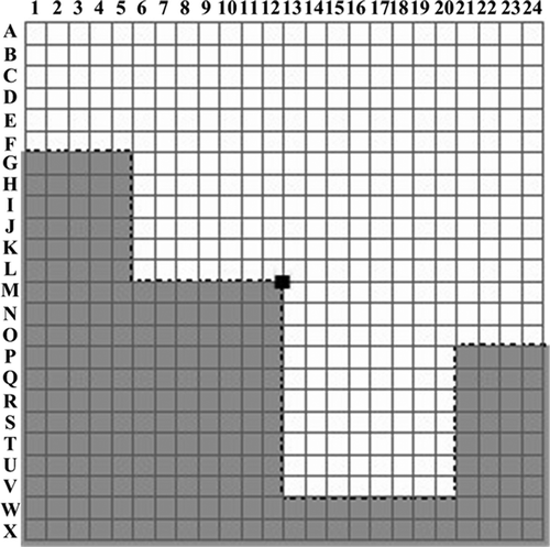 Figure 1. A square detector with 24 × 24 or 576 cells.