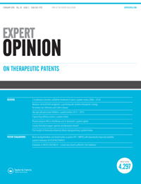 Cover image for Expert Opinion on Therapeutic Patents, Volume 26, Issue 2, 2016
