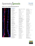 Cover image for Spermatogenesis, Volume 1, Issue 4, 2011