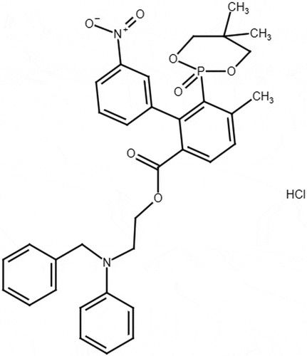 Figure 1. Chemical structure of efonidipine hydrochloride.