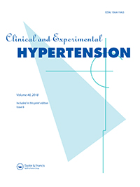 Cover image for Clinical and Experimental Hypertension, Volume 40, Issue 6, 2018