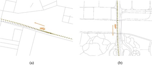 Figure 11. Matching results of parallel road sections.