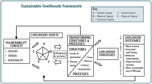 Figure 1. The sustainable livelihoods framework. Source: DfID (Citation1999–2001).