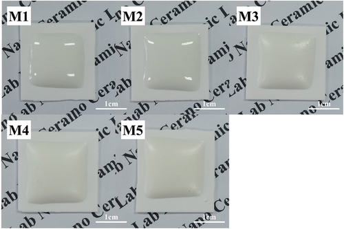 Figure 1. Optical photograph of glaze sample heat treated at 1230°C.