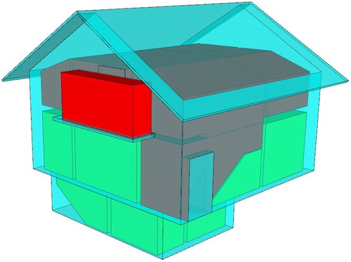 Figure 6 An example of the building geometry with legal amendment (balcony space)