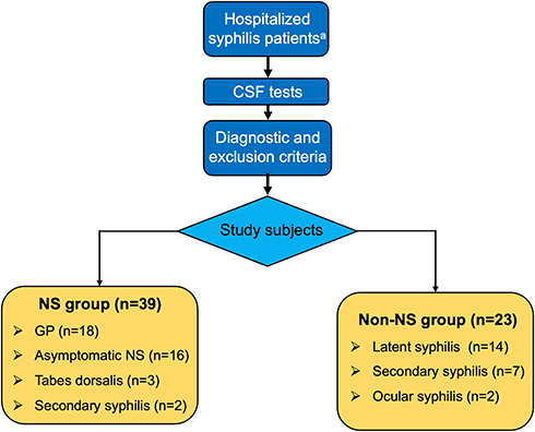 Figure 1 Flow chart of the study. aSyphilis patients who were first hospitalized from December 2020 to June 2021.