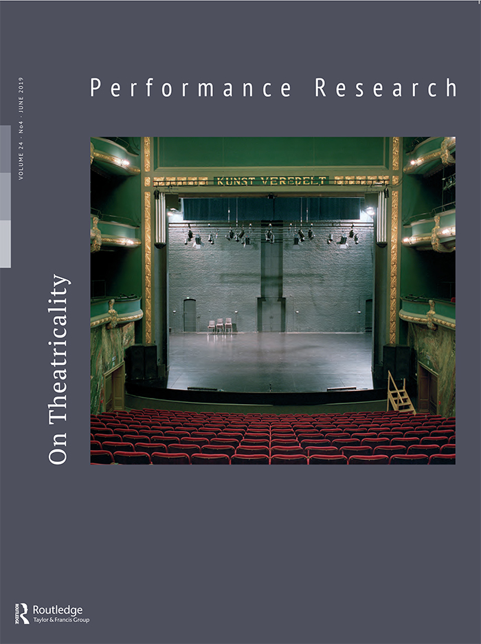 Cover image for Performance Research, Volume 24, Issue 4, 2019