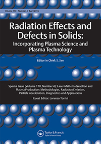 Cover image for Radiation Effects and Defects in Solids, Volume 170, Issue 4, 2015