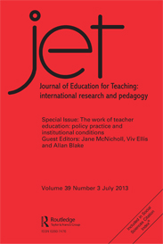 Cover image for Journal of Education for Teaching, Volume 39, Issue 3, 2013