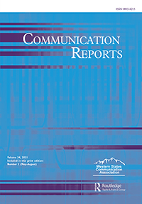 Cover image for Communication Reports, Volume 34, Issue 2, 2021