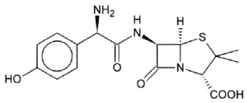 Figure 1 Chemical structure of Amoxicillin.