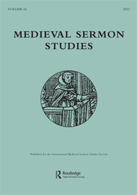 Cover image for Medieval Sermon Studies, Volume 66, Issue 1, 2022