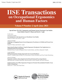 Cover image for IISE Transactions on Occupational Ergonomics and Human Factors, Volume 9, Issue 2, 2021