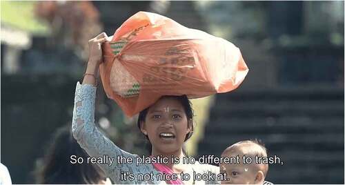 Figure 6. One of The Hindus use plastic when praying.