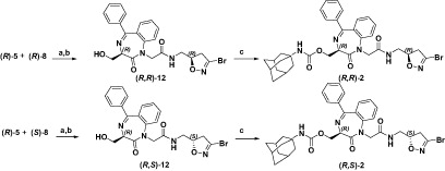 Scheme 2. Reagents and conditions: (a) EDCI, HOBt, DIPEA, CH2Cl2, rt, 12 h; (b) TBAF, THF, rt; 6 h; and (c) 1-adamantylNCO, TEA, CH2Cl2, rt, 72 h.
