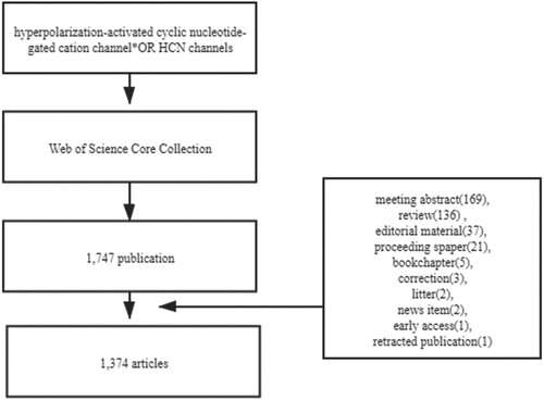 Figure 1. Flow chart of HCN channels researches inclusion.