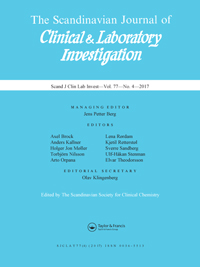 Cover image for Scandinavian Journal of Clinical and Laboratory Investigation, Volume 77, Issue 4, 2017