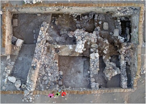 Figure 2 Aerial view of Squares H–I/4–5 in Area Q at the end of the 2016 season, looking north (courtesy of the Megiddo Expedition).