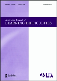 Cover image for Australian Journal of Learning Difficulties, Volume 8, Issue 3, 2003