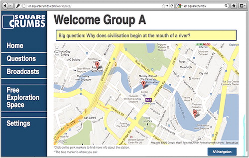 Figure 1. Web-based platform provided all trail activities and customized Google map of trail site.