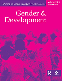 Cover image for Gender & Development, Volume 24, Issue 3, 2016