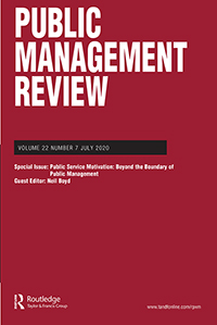Cover image for Public Management Review, Volume 22, Issue 7, 2020